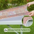 thumbnail image 6 of Pioneer Flower Floral Print Pattern Square Fitted Tablecloth with Elastic Edge,Square Table Cover,Washable Elastic Table Cover for Home Kitchen Party Decor 34"x34", 6 of 6