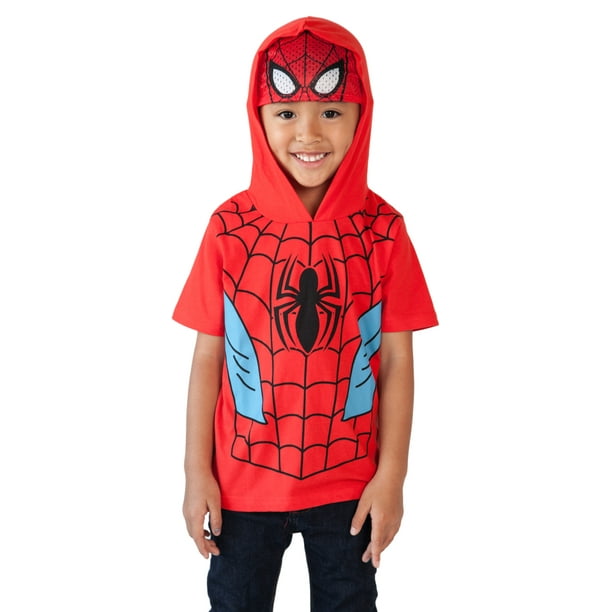 Marvel's Spider-man Toddler Boys Hoodie T-Shirt with Mask - Walmart.com