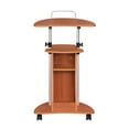thumbnail image 6 of Techni Mobili Cadmus Sit-to-Stand Rolling Laptop Cart with Storage in Wood Grain RTA-B002-WG01, 6 of 10