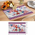 thumbnail image 6 of Independence Day Placemats Set of 6, Red Blue USA Flag Floral Fireworks Wood Grain Non-Slip Place Mats Washable Table Mats for Kitchen Dining Table Decorations Indoor/Outdoor, 6 of 9