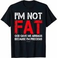 thumbnail image 1 of Camiseta de talla grande para hombre, con estampado "No soy gordo", camisetas de manga corta de verano a la moda para hombres grandes y altos., 1 of 6