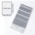 thumbnail image 3 of Beach Towel With Tassels 8 Colors Available Striped Quickly Dry Lightweight Bath Towel For Travel Swimming Pool Camping Picnic, 3 of 6