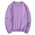 thumbnail image 6 of Women's Crew Neck Sweatshirt Long Sleeve Tops for Women Fall Clothes Outfits 2026 Fashion,Comfy Loose Fit Shirts,Casual Basic Pullover Light Purple 2XL, 6 of 7