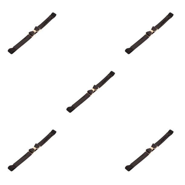 Qarigey Banda de cintura Estilo simple Cinturones de correa de nudo de lazo para vestidos Chicas adolescentes Negro Negro 5piezas