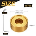 thumbnail image 2 of Uxcell 12 Pcs Footswitch Toppers Guitar Pedal Button Caps Footswitch Top Cover, Yellow, 2 of 5