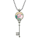 thumbnail image 1 of Water Lotus figura la pintura China Colgante Collar Vintage Llavero Plata Joyas Unbranded M, 1 of 3
