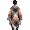 thumbnail image 3 of Time and Tru Women's Plaid Ruana with Toggle Closure, Sizes S/M-L-XL, 3 of 5