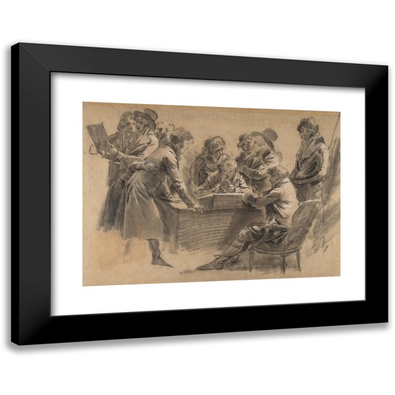 Louis Léopold Boilly 14x11 Black Modern Framed Museum Art Print Titled - Group of Artists in Jean-Baptiste Isabey's Studio