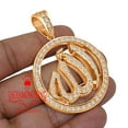 thumbnail image 2 of Real Genuine Rose Gold Sterling Silver Allah Medallion Pendent Charm XL 2.5'', 2 of 4
