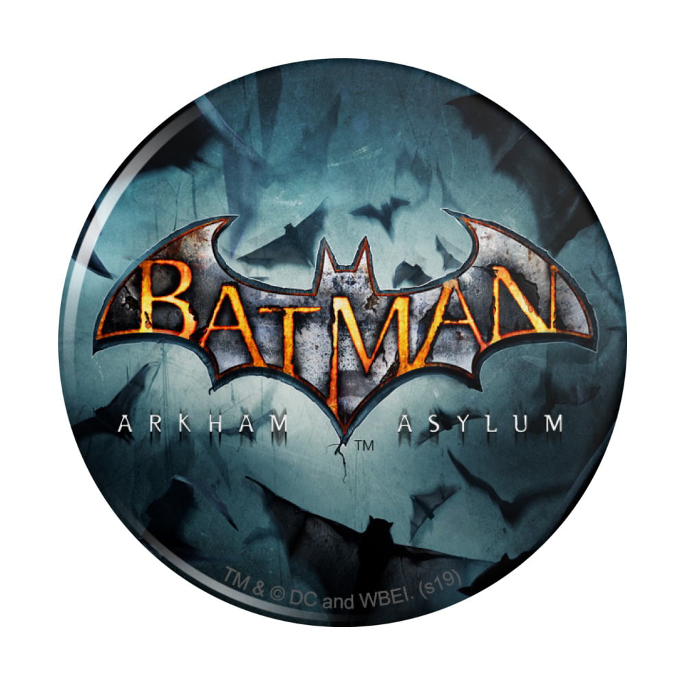 Batman Arkham Asylum Video Game Logo Pinback Button Pin 
