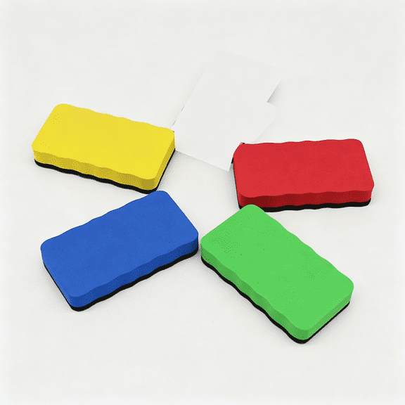 Dvjoy 4 Pcs Dry Erase Erasers,4 Colors|Magnetic,Erasers for White Board Markers,Ideal for Classroom,Home and Office,dry eraser