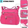 thumbnail image 5 of Crossbody Bag for Women, Multi Pockets Waterproof Nylon Shoulder Handbag,Crossbody Purse,Lightweight Pocketbooks, 5 of 6