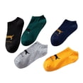 thumbnail image 2 of 5 Pairs Ankle Socks for Men/Women Low Cut Thin Athletic Sock Print Colorful Pattern Novelty Cute Unisex Socks No Show Socks for Women Non Slip Flat Boat Socks H One Size, 2 of 4