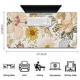 thumbnail image 5 of Long Mouse Pads for Desk,Pioneer Flower Floral Print Pattern Desk Mats on Top Of Desks, Desk Mouse Pad Extra Large with 3mm Non-Slip Base and Stitched Edge for Gaming,Office,Work,Home 47.3"x23.6", 5 of 6