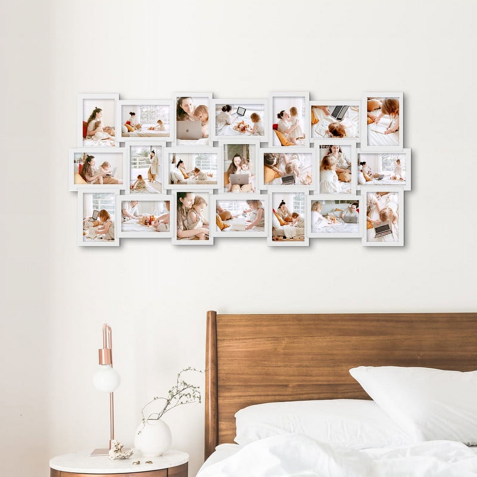 Hello Laura 21-Opening 6x4 Inch Family Picture Frames, White