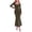 Army Green, variant on PRETTYGARDEN Women's Long Sleeve Floral Maxi Bodycon Dress Cocktail Dresses for Wedding Guest, Square Neck, Stretchy Mesh, Elegant Classy, Formal Holiday Party