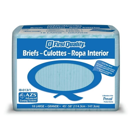 UPC 090891246212 product image for First Quality Adult Brief IB-013/1 Large Case of 72, Blue | upcitemdb.com