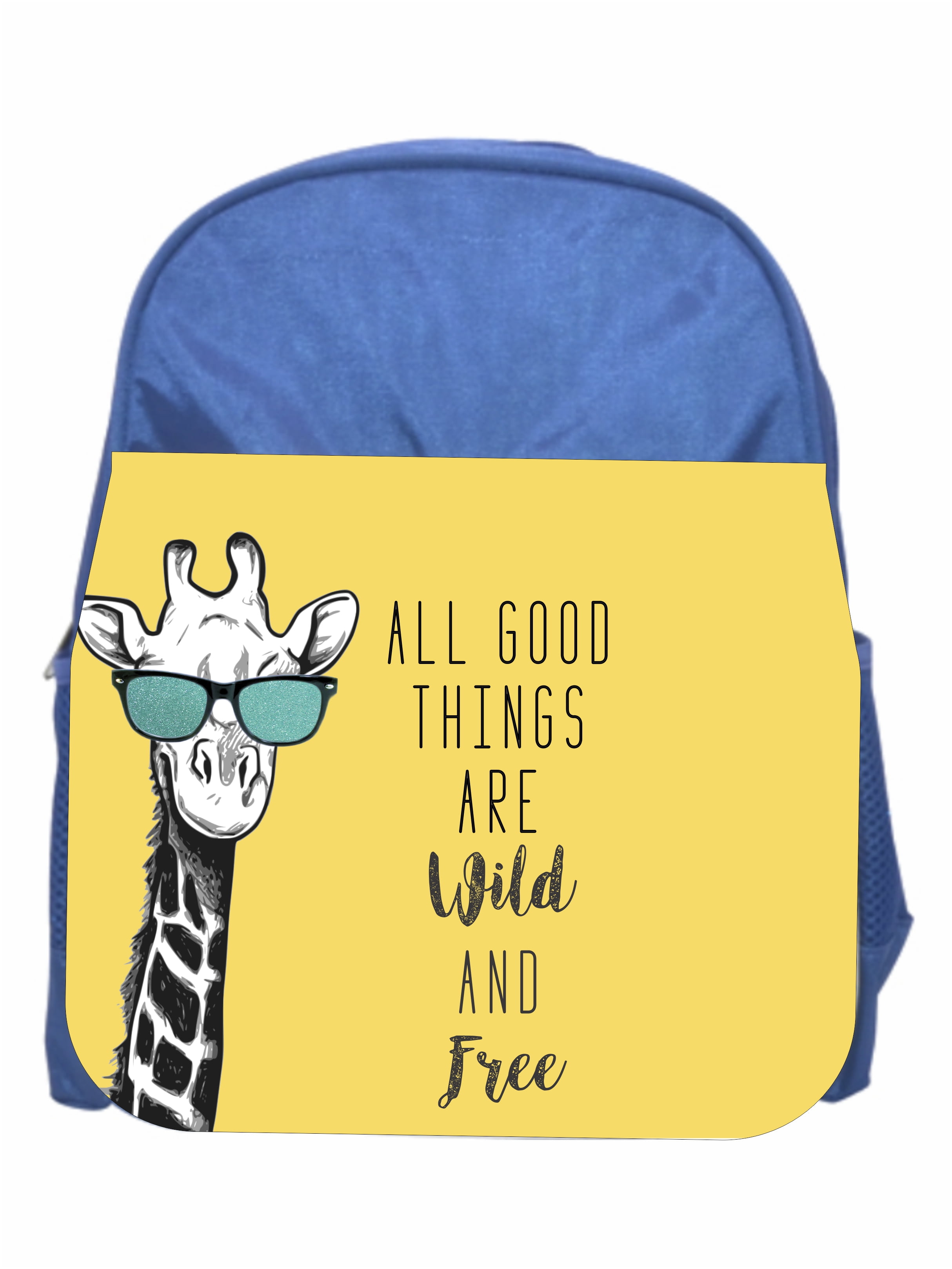 Giraffe Girls Blue Preschool Toddler Childrens Backpack /& Lunch Box Set