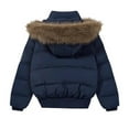 thumbnail image 5 of Mercatoo Kids Girls Crop Puffer Jacket Hooded Zip Up Lightweight Padded Down Coat Winter Warm Windproof Outerwear, 5 of 7