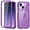 Darkpurple, variant on TECH CIRCLE for iPhone 14 Hard PC Magnetic Case, [Built in Screen Protetor] [Compatible with Magsafe] Heavy Duty Full Body Transparent Slim Lightweight Dual-Layer Shockproof Cover,Grey