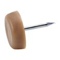 thumbnail image 1 of Deslizadores para muebles Rok SLG34BRN, marrón, con clavo, 19 mm, paquete de 25, 1 of 4