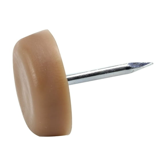 Deslizadores para muebles Rok SLG34BRN, marrón, con clavo, 19 mm, paquete de 25