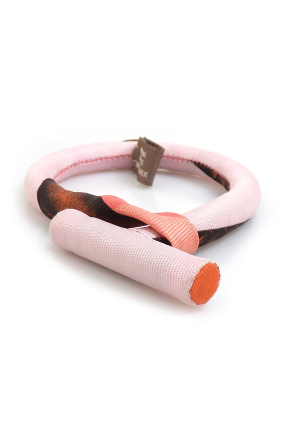 Pre-Owned Hermes Herms Petit H Silk Bracelet in Pink Multicolor for Women (e60761a)