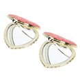 thumbnail image 3 of 2Pcs Heart Shape Dual-side Cosmetics Mirrors Foldable Small Makeup Mirrors, 3 of 5