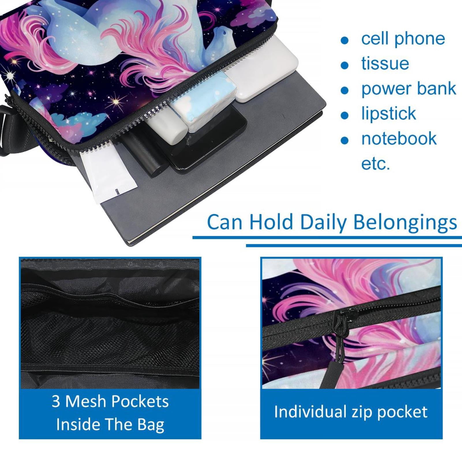 Star Unicorns Lightweight Adjustable Extension Strap Unisex Fanny Pack Waist Pack Cross Body Bag