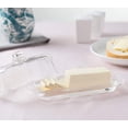 thumbnail image 3 of Royalty Art Glass Butter Dish with Handled Lid (Rectangular) Classic Covered 2-Piece Design Clear, Traditional Kitchen Accessory Dishwasher Safe, 3 of 4