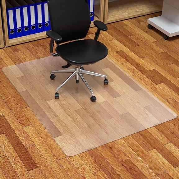 Wozola Office Chair Mat for Hardwood Floor, Computer Desk Chair Mat for Hard Floors, Clear Floor Protector Mat for Office, Home, 48" x 36"