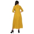 thumbnail image 4 of Moomaya Robe Longue Femme Solide Décontractée Ligne A Fente avant Manches Courtes Kurta, 4 of 5