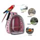 thumbnail image 5 of Mochila para mascotas con diseño de loro verde, tela Oxford de viaje al aire libre, jaula para pájaros transparente, transporte portátil cómodo, 5 of 6
