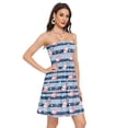 thumbnail image 2 of Dailycode Summer Dresses for Women Strapless Casual Beach Cover Ups Flamingo with Heart Tube Top Sundress, 2 of 8