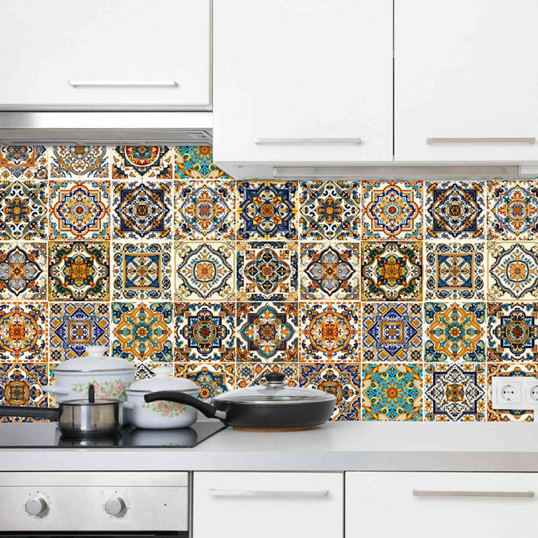 UKAP Self-Adhesive Wall Tile Decals, Peel and Stick Tile Stickers, Waterproof Backsplash Stickers for Kitchen Bathroom Decor, 6x6inch 10 Pcs UKAP Self-Adhesive Wall Tile Decals, Peel and Stick Tile Stickers, Waterproof Backsplash Stickers for Kitchen Bathroom Decor, 6x6inch 10 Pcs