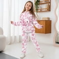 thumbnail image 2 of Uorisanigo Girls Boys Sweatsuit Set - Oversized Long Sleeve Cute Axolotl Cherry Blossom Pullover Hoodie & Athletic Jogger Sweatpants for Kids Fall Winter Outfits 2PCS Set, 2 of 7