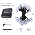 thumbnail image 2 of Dinheiro Linterna solar, 23 pies/7M 50LED Flor de melocotón Luces decorativas solares de cadena para jardín al aire libre, 2 of 5