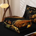 thumbnail image 6 of Homewish Rustic French Bulldog Zipper Twin Comforter Sets with Fitted Sheet and 2 Pillowcases,Retro Animal Zipper Bedding Set,Golden,Black Reversible,4pcs, 6 of 8