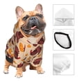thumbnail image 3 of Cauagu Thanksgiving Turkey and Pumpkin Pattern Winter Pet Hoodie Sweatshirts- Dog Hoodie Sweater with Leash Hole - Cute Dog Hoodie - Pet Clothes Puppy Cat Custume -Small, 3 of 8