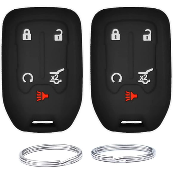 UOKEY 5 Buttons Key Fob Protector Remote Skin Cover Case Keyless for Chevrolet Chevy Silverado Suburban Tahoe GMC