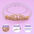 thumbnail image 3 of 4X Glitter Tiara Headbands for Girls, Toddlers Elastic Princess Crown Hair Bands, 3 of 9
