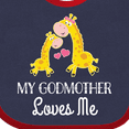thumbnail image 4 of Inktastic My Godmother Loves Me Giraffe Boys or Girls Baby Bib, 4 of 4