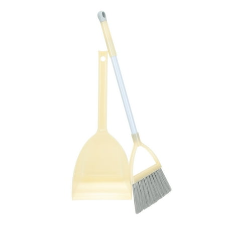 1 Set Kids Broom and Small Dustpan for Pretend Play Housekeeping Helper Plastic