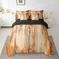 thumbnail image 2 of Manfei Oil Painting Ombre Bedding Comforter Set 7-Piece, Aesthetic Orange Brown King Bedding Sets, Watercolor Art Bed Sheets, Microfiber Bedroom Decor, 2 of 8