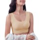 thumbnail image 1 of Gibobby Sujetador de libros Ropa interior sin costuras en la espalda para mujer, chaleco deportivo, sujetador de talla grande para dormir a de golpes(Beige,7XG), 1 of 5