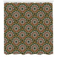 thumbnail image 3 of Ambesonne Paisley Shower Curtain, Moroccan Wave, 69"Wx84"L, Brown Green and Yellow, 3 of 3