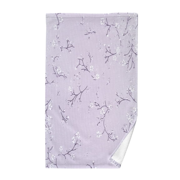 Pure Cotton Face Towel 16x28 Inches Hand Towel Bath Towel Hand Bath Towels Soft Good Water Absorption for Washing Face Wiping Face Purple Cloth Flowers
