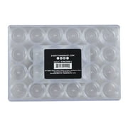 Everything Mary Plastic Bead Storage Case with 24 Jars, Clear, (Single)