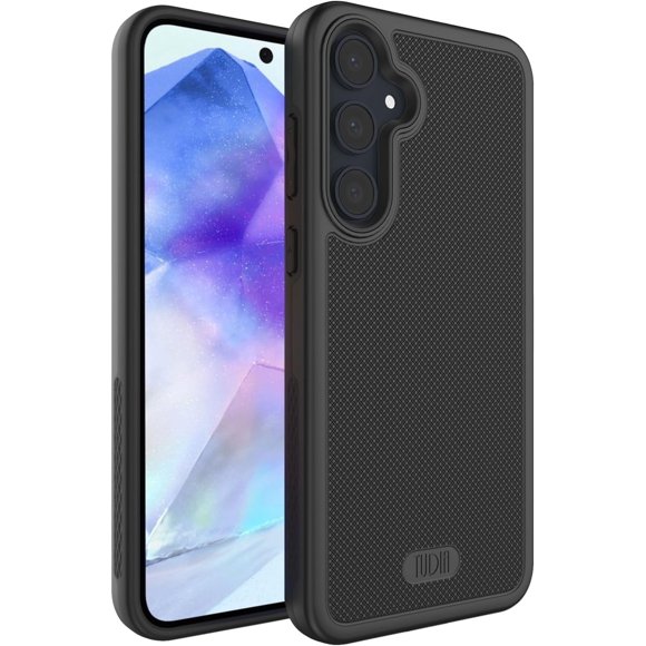TUDIA MergeGrip Samsung Galaxy A55 5G Case 2024 Dual Layer Heavy Duty - Matte Black