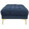 thumbnail image 4 of SAFAVIEH Zarya Modern Glam Rectangular Tufted Bench, Navy/Brass, 4 of 10